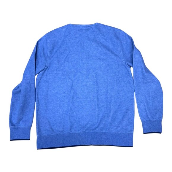 Brooks Brothers Mens Blue Quarter-Zip Pullover Sweater Sweatshirt Size L NEW - Picture 2 of 4